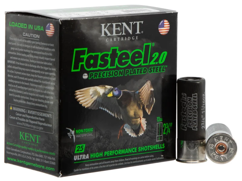 The Ultimate Firearm Destination in Louisiana - near Alexandria LA Kent Cartridge K122FS302 Fasteel 2.0 12 Gauge 2.75" 1 1/16 oz 2 Shot 25 Per Box/ 10 Case