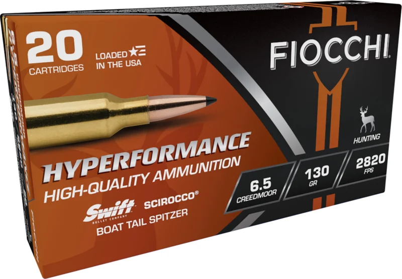 The Ultimate Firearm Destination in Louisiana - near Alexandria LA Fiocchi 65CMSCA Hyperformance 6.5Creedmoor 130gr Swift Scirocco II Boat Tail Spitzer 20 Per Box/10 Case