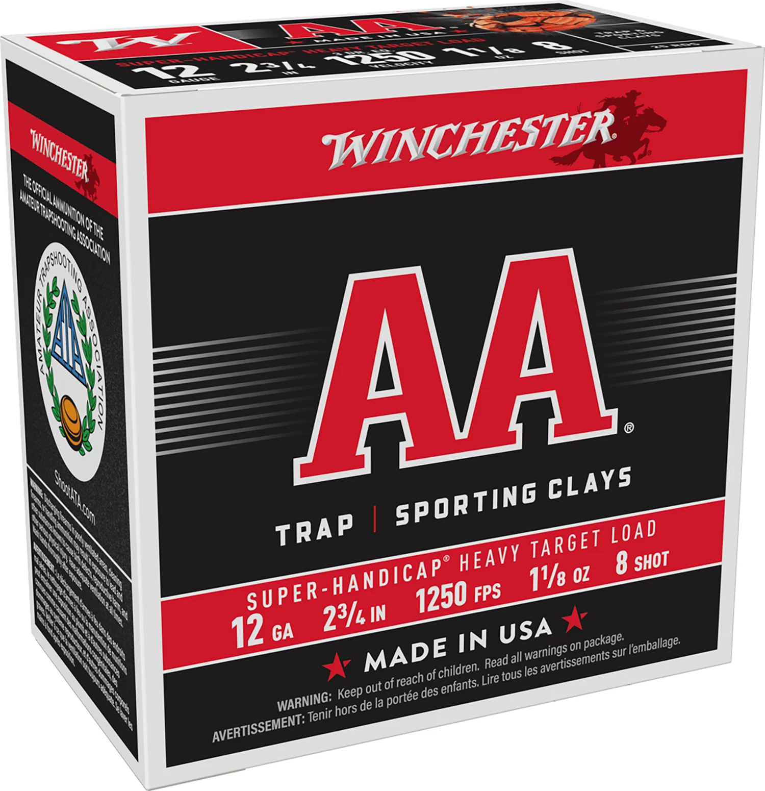 The Ultimate Firearm Destination in Louisiana - near Alexandria LA Winchester Ammo AAHA128 AA Super Handicap Heavy Target 12Gauge 2.75" 1 1/8oz 8Shot 25 Per Box/10 Case