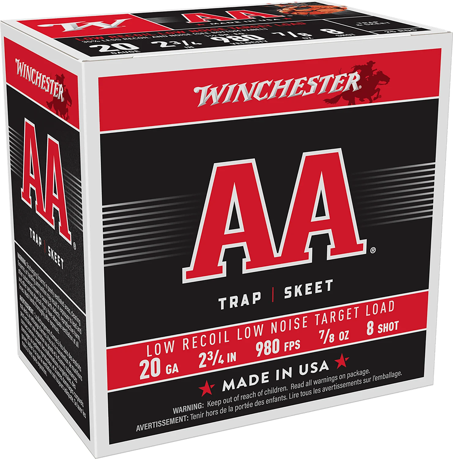 The Ultimate Firearm Destination in Louisiana - near Alexandria LA Winchester Ammo AA20FL8 AA Low Recoil 20Gauge 2.75" 7/8oz 8Shot 25 Per Box/10 Case