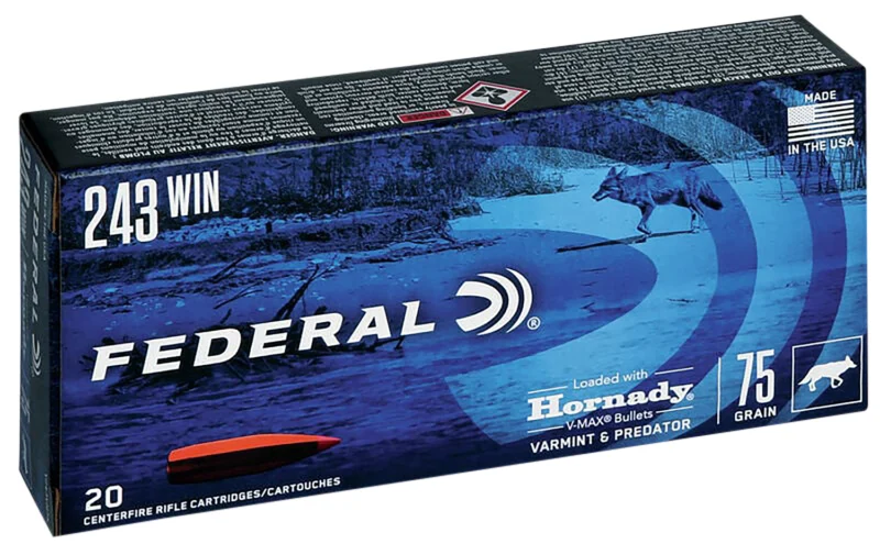 Hornady .243 Winchester 75gr V-MAX Brass – 20rd