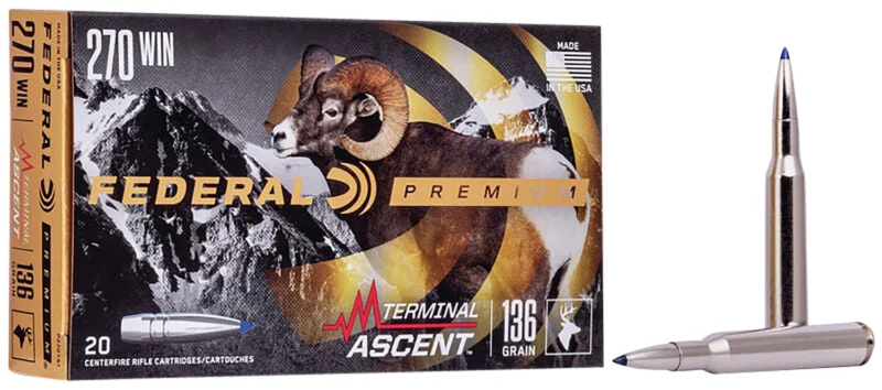 Federal .270 Winchester 136gr BONDED Nickel-Plated Brass – 20rd