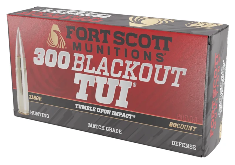 The Ultimate Firearm Destination in Louisiana - near Alexandria LA Fort Scott Munitions 300115SCV Tumble Upon Impact (TUI) 300Blackout 115gr Solid Copper Spun 20 Per Box/25 Case