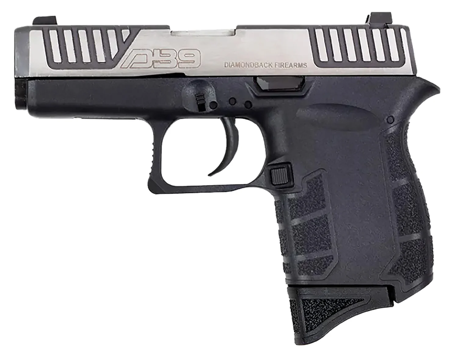 Diamondback DB0200P031 DB9 Gen4 Micro-Compact Frame 9mm Luger 6+1, 3.10" Stainless Steel Barrel & Serrated Slide, Black Polymer Frame & Grip