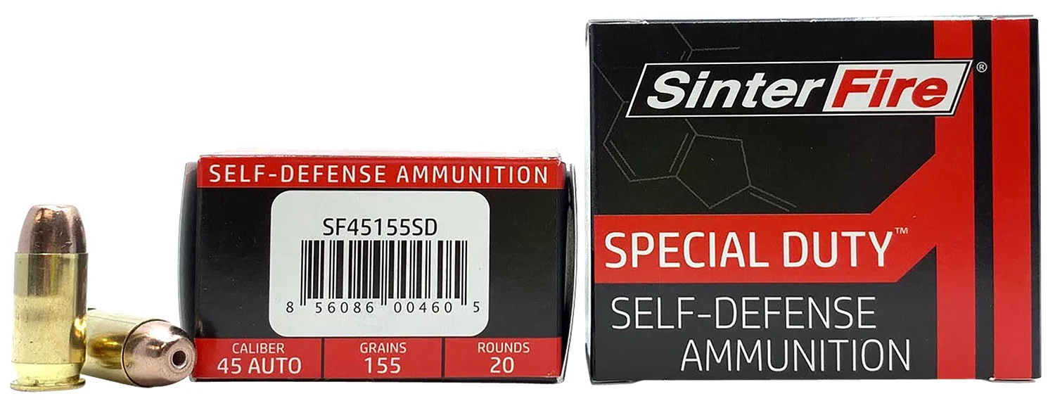 Sinterfire .45 ACP 155gr LEAD FREE FRANGIBLE HOLLOW POINT Brass – 20rd