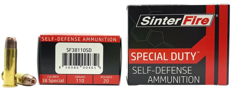 Sinterfire .38 Special 110gr LEAD FREE FRANGIBLE HOLLOW POINT Brass – 20rd