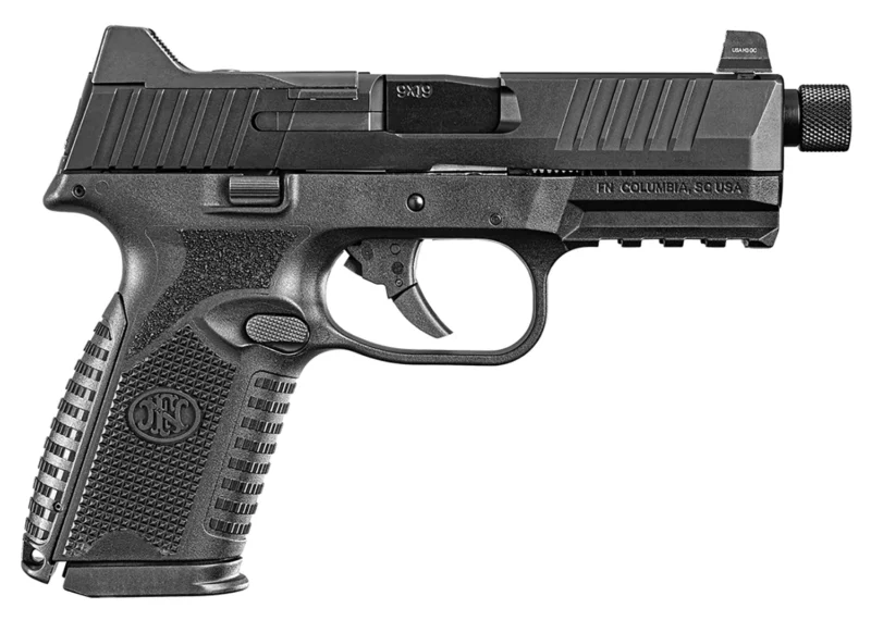 FN 66100837 509MT 9mm Luger 15+1/24+1, 4.50" Black Target Crown/Threaded Steel Barrel, Matte Black Optic Ready/Serrated Steel Slide, Matte Black Polymer Frame w/Picatinny Rail, Ambidextrous