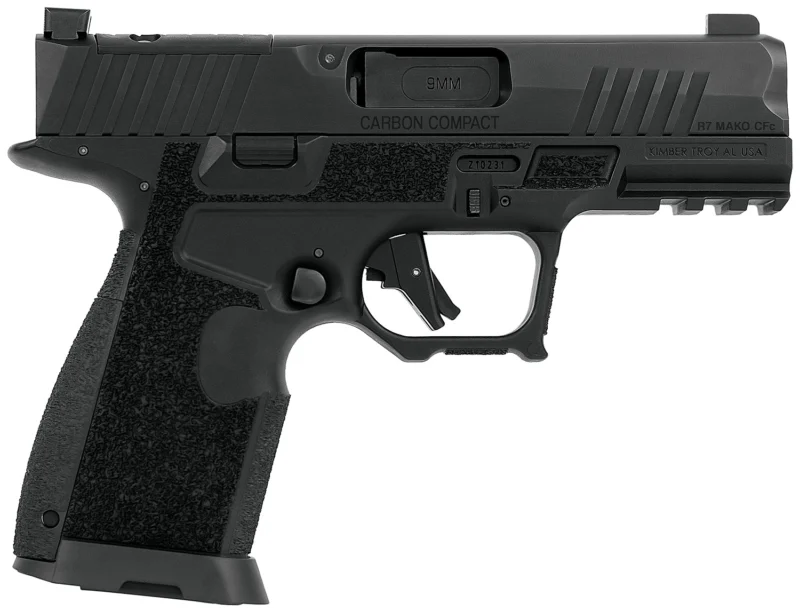 Kimber Mfg.,inc 3800016 R7 Mako Carbon Compact OR 9mm 15+1 3.92" FNC Stainless Steel Slide Molded Stippling Interchangeable Modular Backstrap Grip