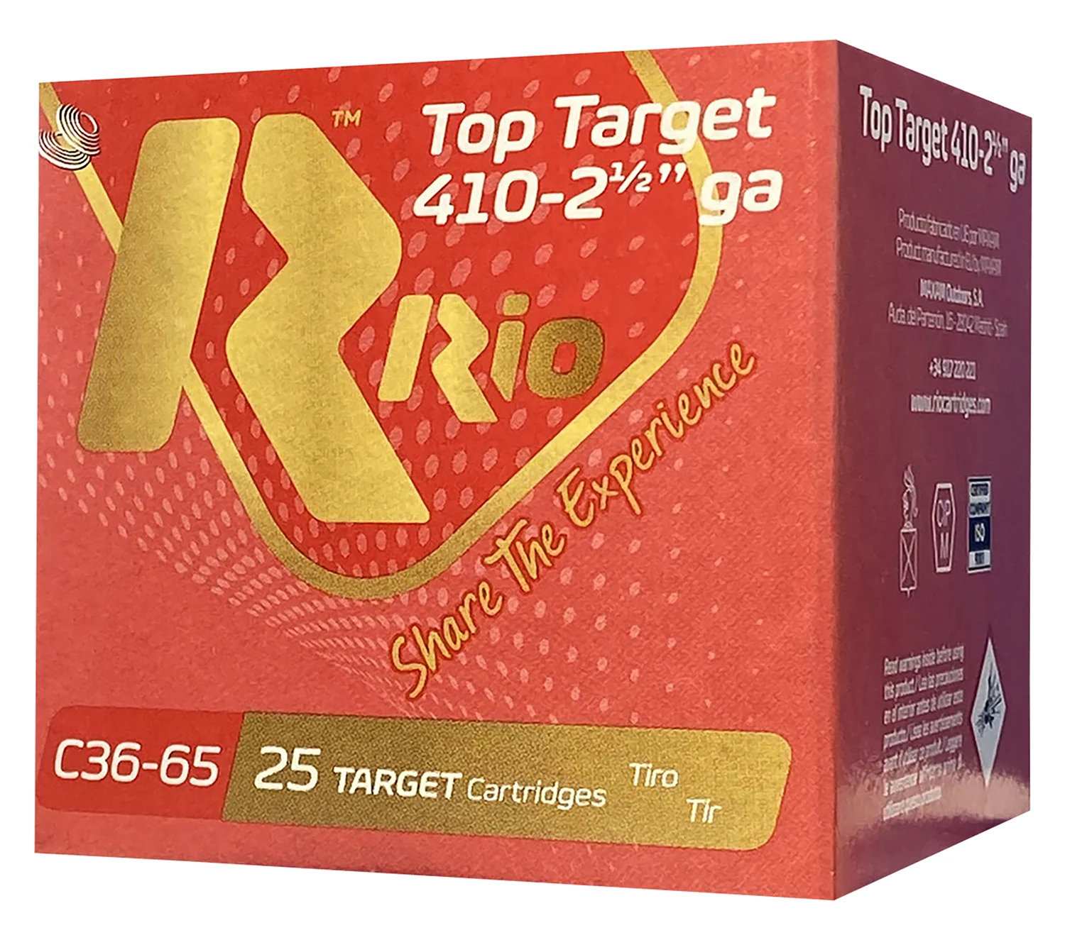 The Ultimate Firearm Destination in Louisiana - near Alexandria LA Rio Ammunition RC369 Top Target 410Gauge 2.50" 9Shot 25 Per Box/10 Case