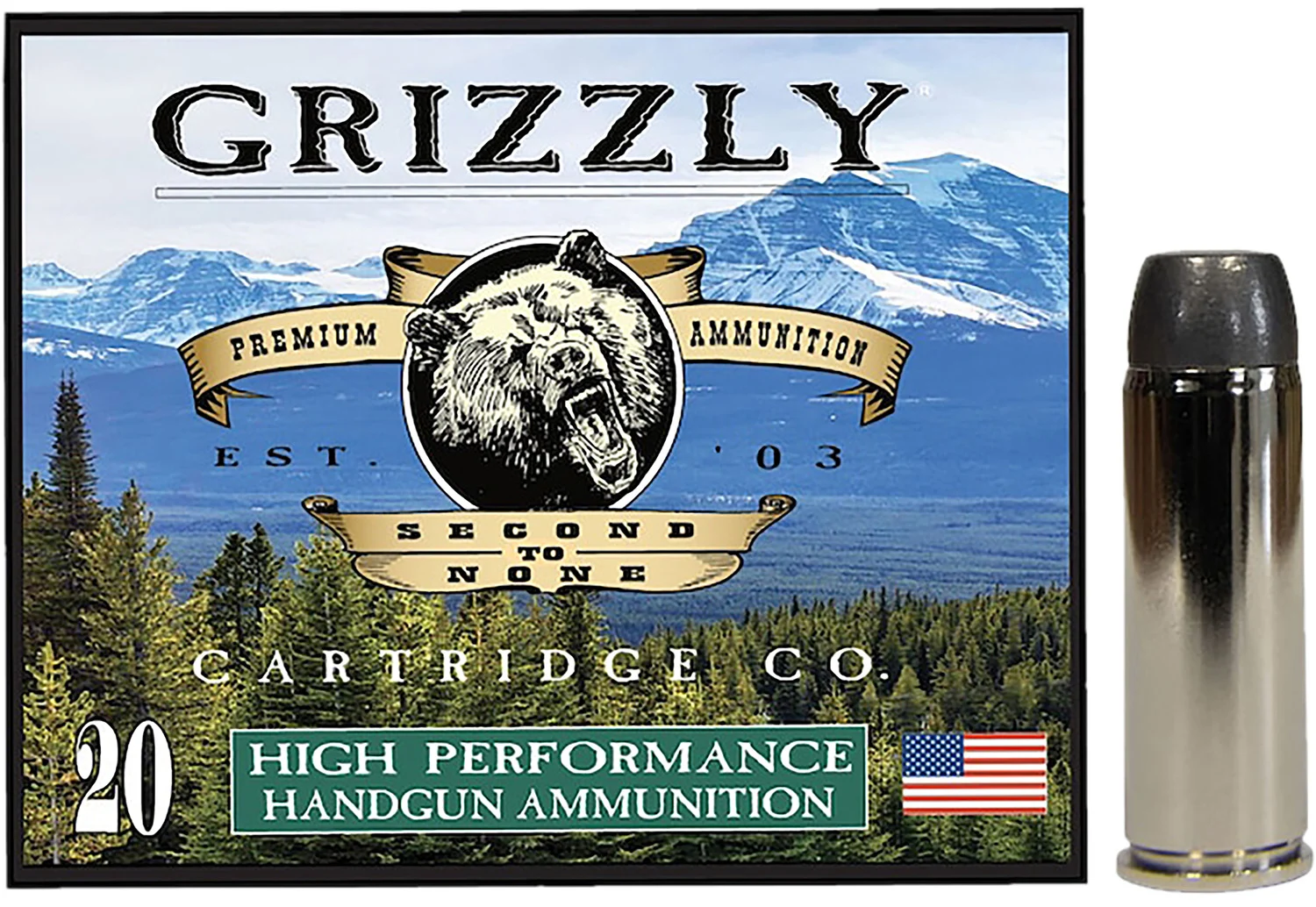 Grizzly-Ammo .45 ACP 265gr WIDE FLAT NOSE GAS CHECK – 20rd
