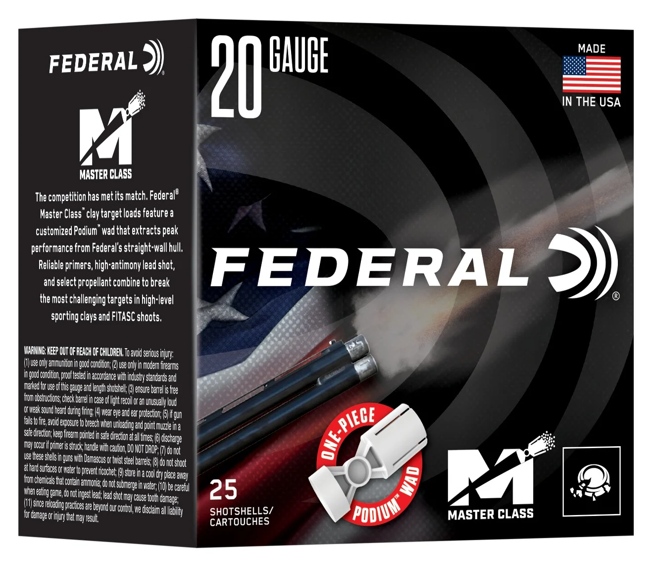 The Ultimate Firearm Destination in Louisiana - near Alexandria LA Federal MC2247.5 20Gauge 2.75" 7/8oz 7.5Shot 25 Per Box/10 Case