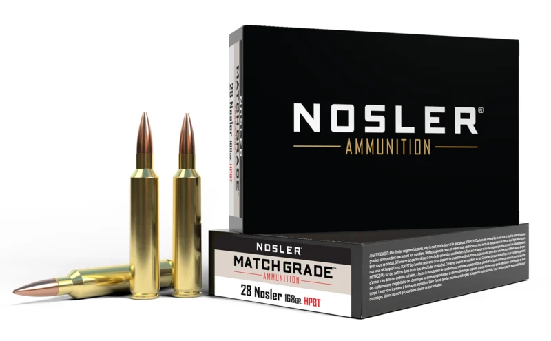 The Ultimate Firearm Destination in Louisiana - near Alexandria LA Nosler 51287 Match Grade 28Nosler 168gr Custom Competition Hollow Point Boat Tail 20 Per Box/10 Case