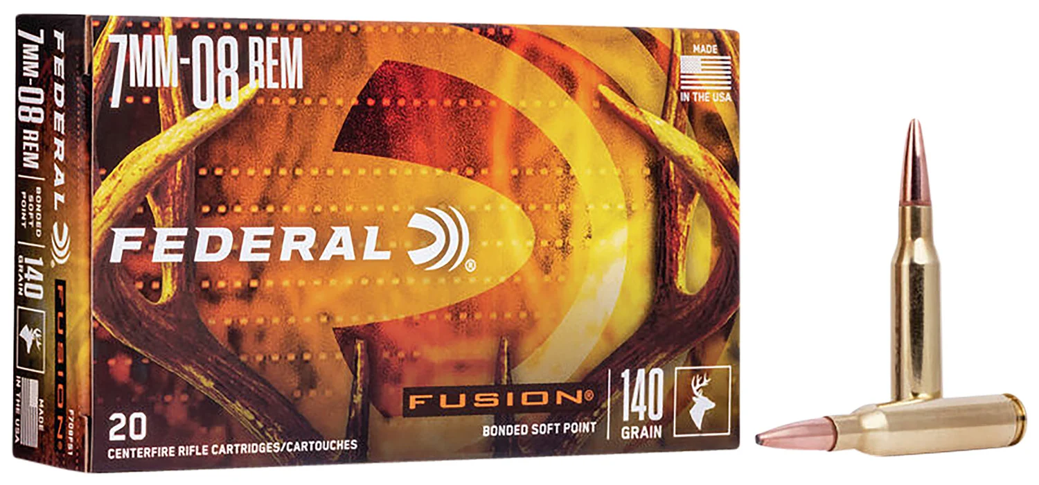Federal 7mm-08 Remington 140gr BONDED Brass – 20rd