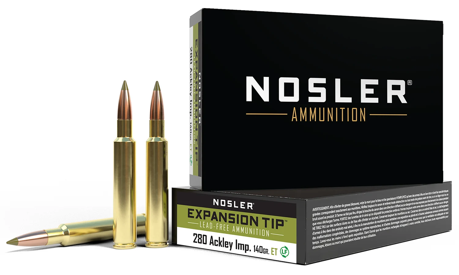 Nosler .280 Ackley Improved 140gr Brass – 20rd