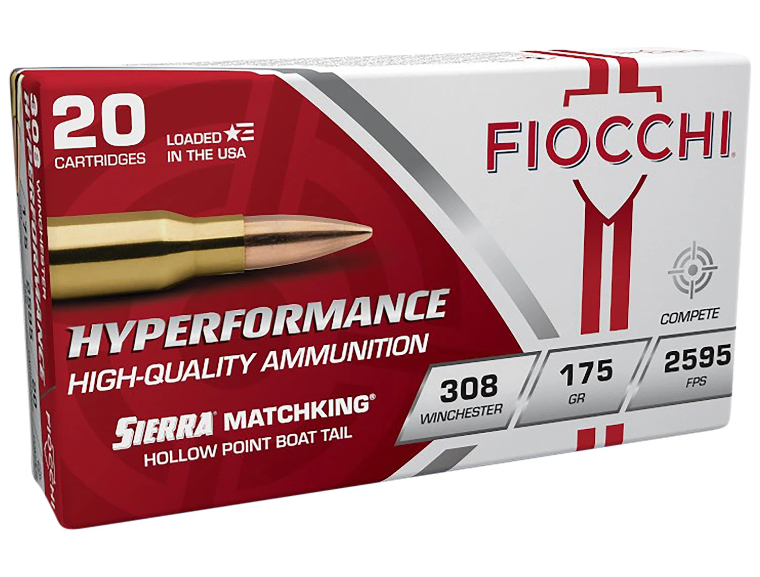 Fiocchi .308 Winchester 175gr MATCHKING Brass – 20rd