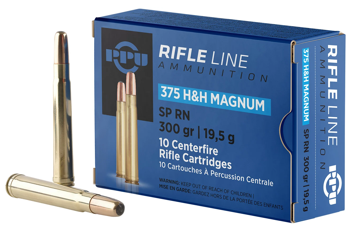 Prvi-Partizan .375 H&H Magnum 300gr Brass – 10rd