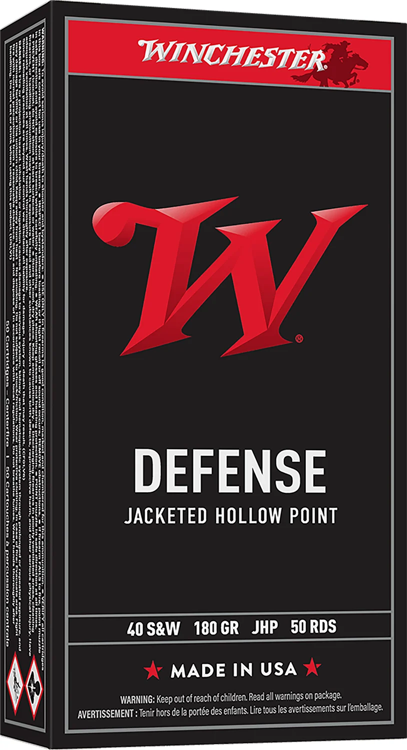 Winchester .40 S&W 180gr JHP Brass – 50rd
