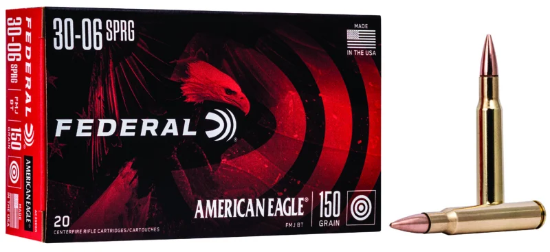 Federal .30-06 Springfield 150gr FMJ Brass – 20rd