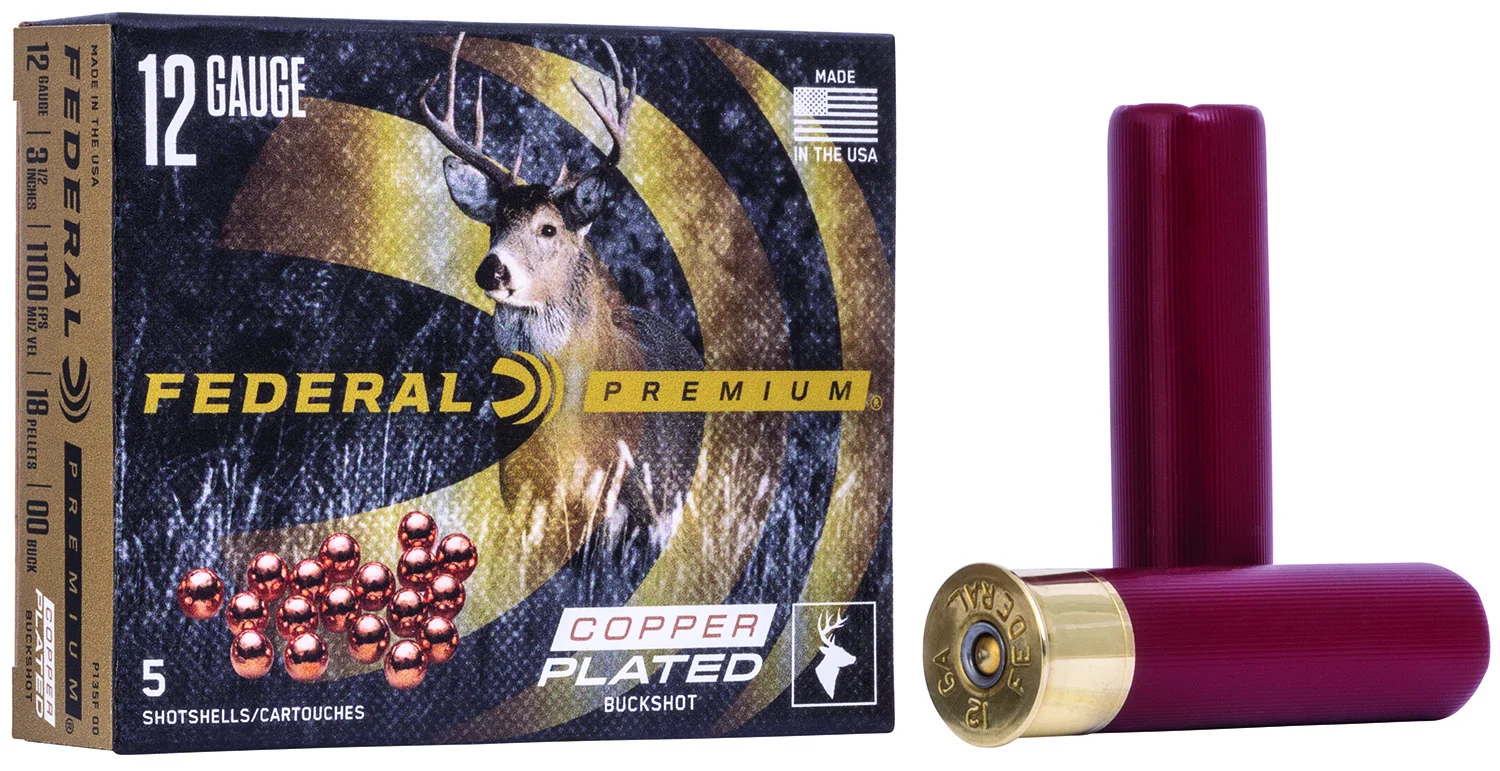 The Ultimate Firearm Destination in Louisiana - near Alexandria LA Federal P135F00 Premium Magnum 12Gauge 3.50" 18Pellets 2 1/4oz 00BuckShot 5 Per Box/50 Case