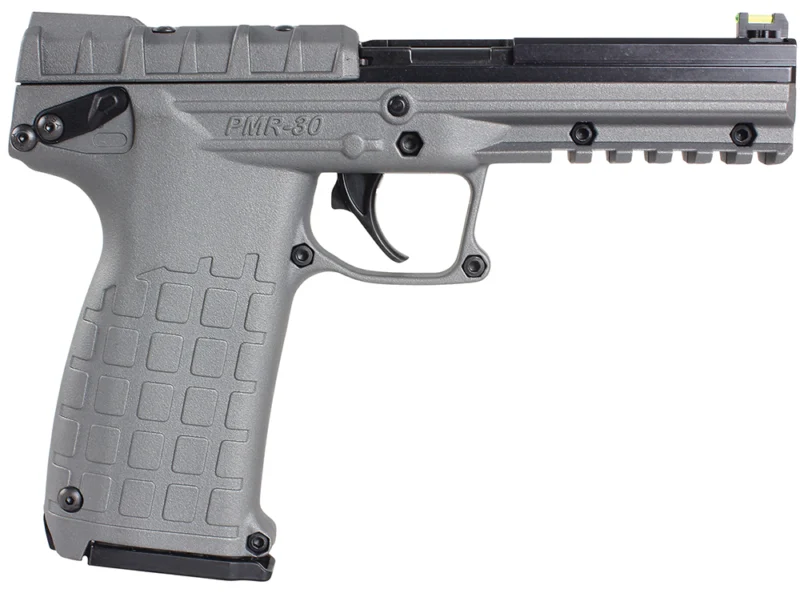 Kel-Tec PMR30TACGY PMR30 22 WMR 30+1 4.30" Fluted Steel Barrel, Black/Gray Serrated Slide, Gray Polymer Frame w/Picatinny Accessory Rail, Gray Textured Polymer Grip