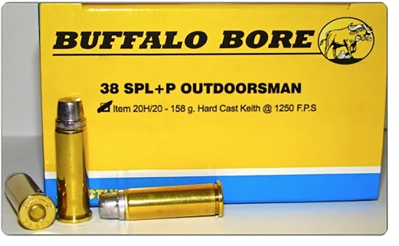 The Ultimate Firearm Destination in Louisiana - near Alexandria LA Buffalo Bore Ammunition 20H20 Outdoorsman Strictly Business 38Special +P 158gr Hard Cast 20 Per Box/12 Case