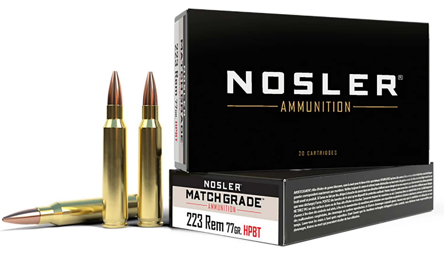 Nosler .223 Remington 77gr Brass – 20rd