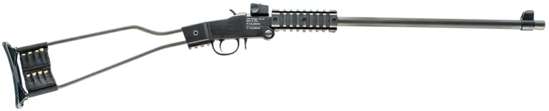 Chiappa Firearms 500092 Little Badger Full Size 22 LR, 1 Shot 16.50" Black Cerakote Steel Barrel, Black Cerakote Quad Picatinny Receiver, Black Cerakote Wire Frame Stock, Right Hand