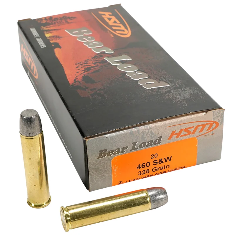 The Ultimate Firearm Destination in Louisiana - near Alexandria LA HSM 460SW4N Bear Load 460 S&W Mag 325 gr Wide Flat Nose 20 Per Box/ 25 Case