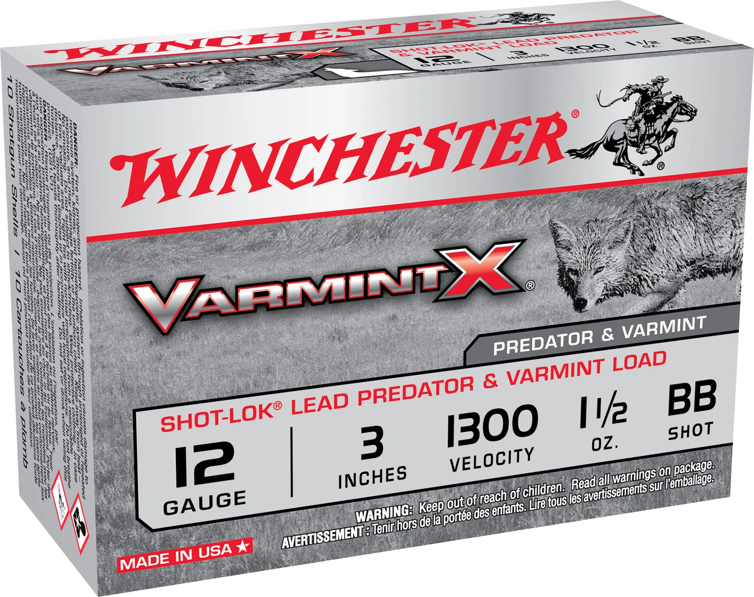 The Ultimate Firearm Destination in Louisiana - near Alexandria LA Winchester Ammo X123VBB Varmint X Shot-Lok 12Gauge 3" 1 1/2oz BBShot 10 Per Box/10 Case