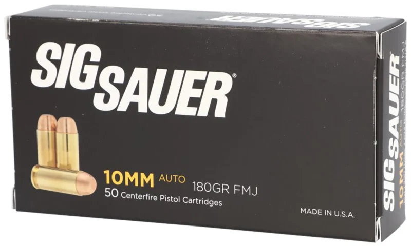Sig-Sauer 10mm Auto 180gr Brass – 50rd