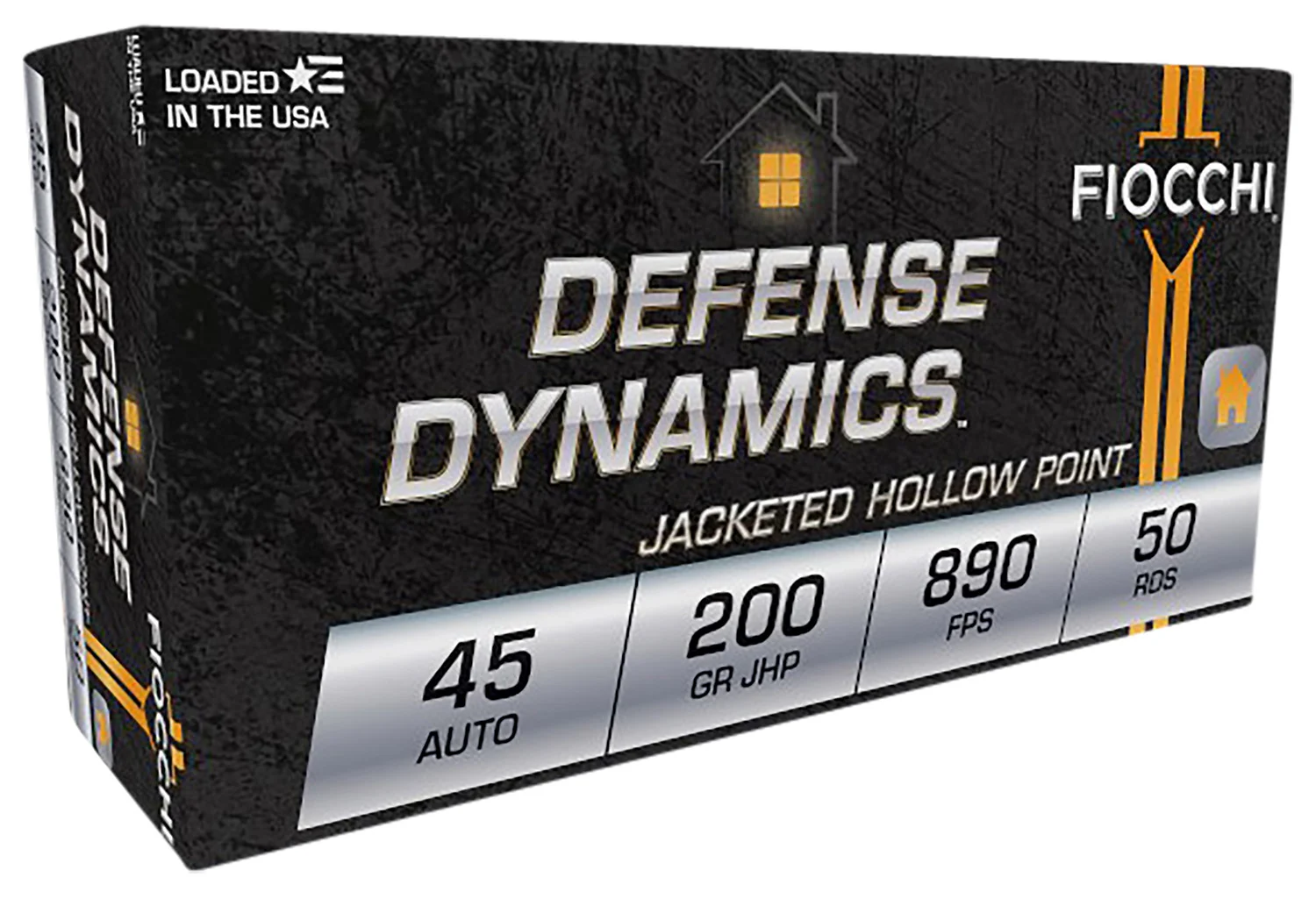 Fiocchi .45 ACP 200gr JHP Brass – 50rd