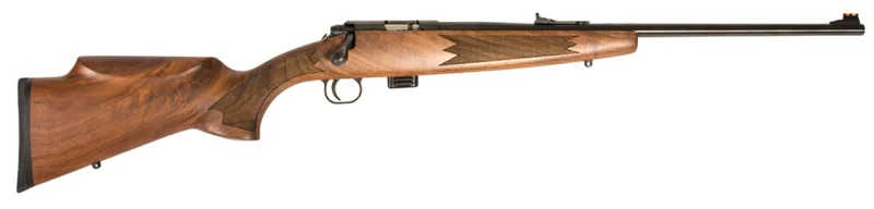 Crickett KSA20020 Model 722 Classic Youth 22 LR 7+1 20" Blued Button-Rifled Target Barrel & Steel Receiver, Fixed Front/Adjustable Rear Sights, Walnut Stock w/13.50" LOP, Rebounding Firing Pin Safety