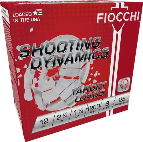 FIOCCHI 12GA 2.75" 1-1/8OZ #8 - 1200FPS 250RD CASE LOT - Fiocchi Ammo