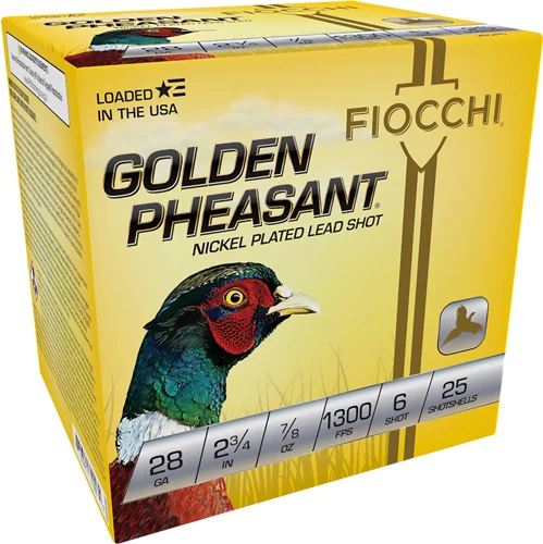 The Ultimate Firearm Destination in Louisiana - near Alexandria LA FIOCCHI GOLDEN PHEASANT 28GA - 2.75" 7/8OZ #6 25RD 10BX/CS