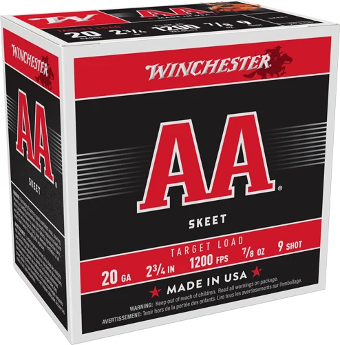 The Ultimate Firearm Destination in Louisiana - near Alexandria LA WINCHESTER AA 20GA 2.75" 7/8OZ - #9 1200FPS 250RD CASE LOT