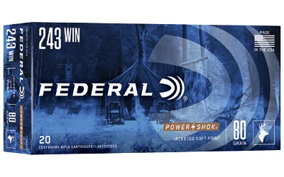 The Ultimate Firearm Destination in Louisiana - near Alexandria LA FED PWRSHK 243WIN 80GR SP 20/200