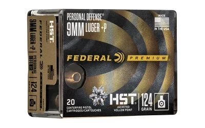 Federal 9mm Luger 124gr HST Brass – 20rd