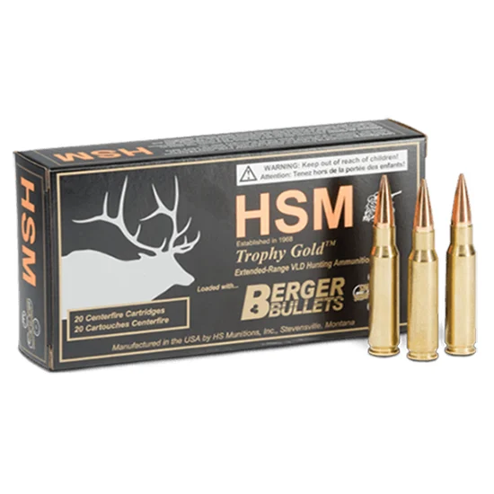 HSM 7mm Rem Mag 168gr Brass – 20rd