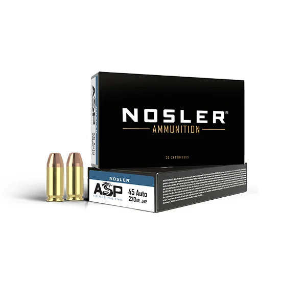 Nosler .45 ACP 230gr JHP Brass – 50rd