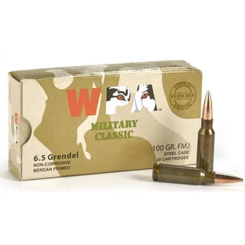 The Ultimate Firearm Destination in Louisiana - near Alexandria LA Wolf Military Classic Rifle Ammunition 6.5 Grendel 100gr FMJ 2690 fps 20/ct
