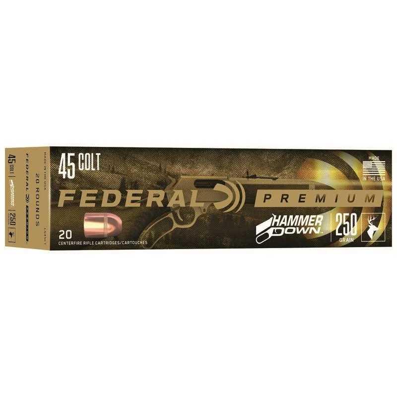 The Ultimate Firearm Destination in Louisiana - near Alexandria LA Federal Hammer Down Rifle Ammunition .45 Colt 250 gr SP 1025 fps 20/ct