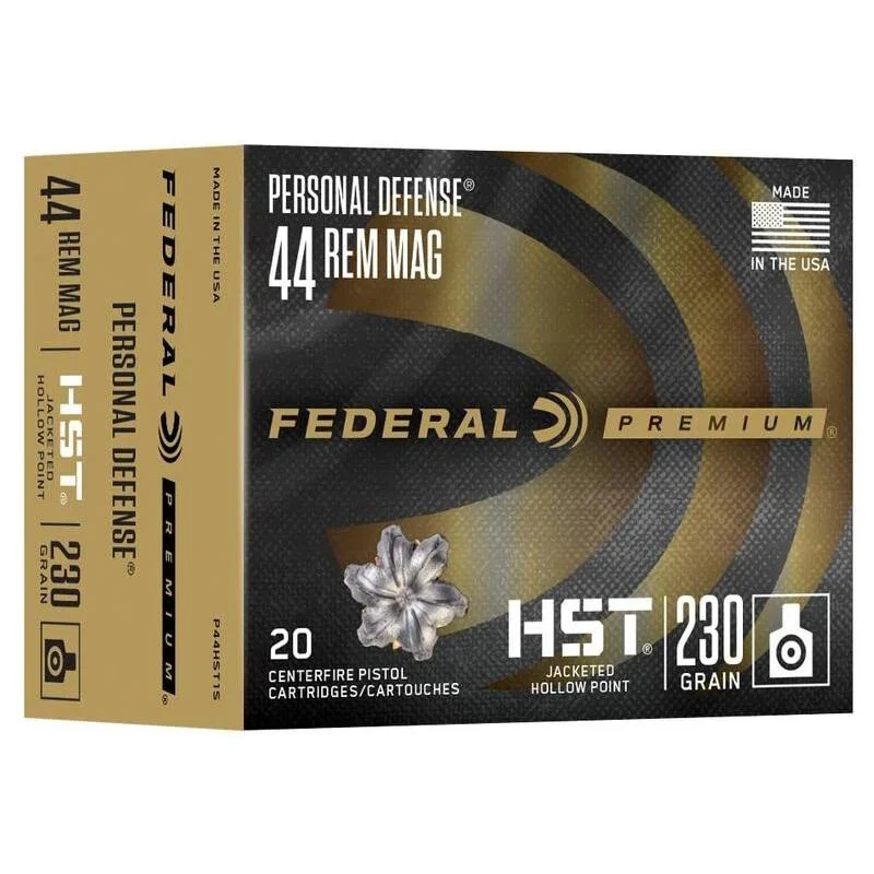 The Ultimate Firearm Destination in Louisiana - near Alexandria LA Federal Personal Defense HST Handgun Ammunition .44 Rem Mag 230gr JHP 1085 fps 20/ct