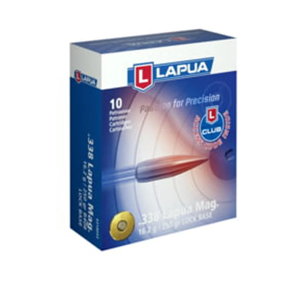 The Ultimate Firearm Destination in Louisiana - near Alexandria LA Lapua Rifle Ammo 338 Magnum 250gr Lock Base FMJBT bx/10