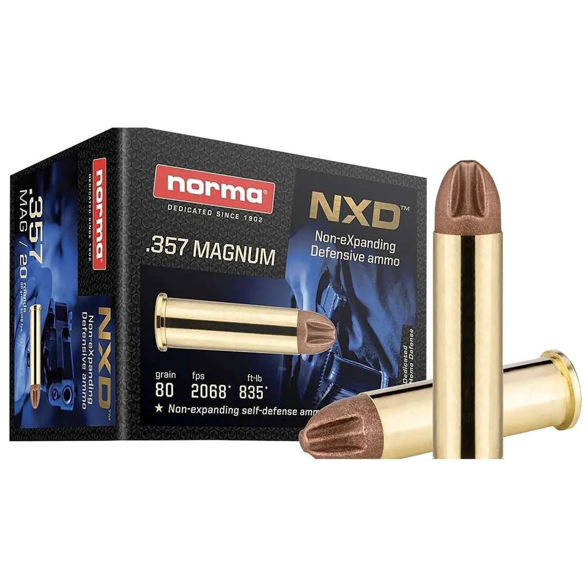 The Ultimate Firearm Destination in Louisiana - near Alexandria LA Norma NXD Handgun Ammunition .357 Mag 80gr NXD 2068 fps 20/ct