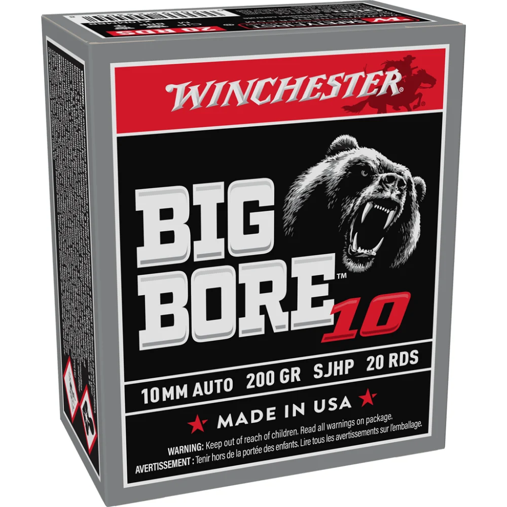 The Ultimate Firearm Destination in Louisiana - near Alexandria LA Winchester Big Bore Handgun Ammunition 10mm Auto 200 gr. SJHP 1175 fps 20/ct