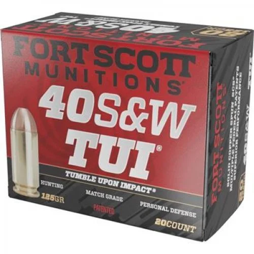 The Ultimate Firearm Destination in Louisiana - near Alexandria LA FORT SCOTT MUNITIONS LEAD FREE PISTOL AMO 40 S&W 125GR TUI BRASS CASE 20-RD ( 25 BOXES PER CASE )